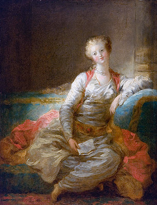 Sultanin auf einem Ottomanen, c.1772/76 von Fragonard | Leinwand-Kunstdruck