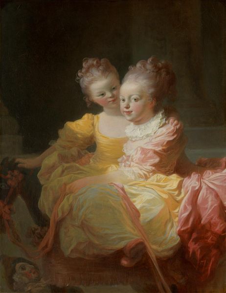 Zwei Schwestern, c.1769/70 | Fragonard | Giclée Leinwand Kunstdruck