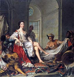 Jean-Marc Nattier | Mademoiselle de Clermont 'en Sultane' | Giclée Canvas Print