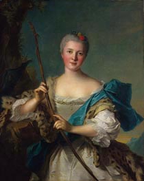Portrait of Madame de Pompadour as Diana | Jean-Marc Nattier | Painting Reproduction