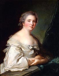 Portrait of a Lady Leaning on a Balustrade | Jean-Marc Nattier | Gemälde Reproduktion
