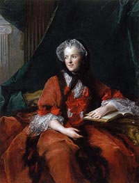Marie Leczinska, Queen of France, 1748 von Jean-Marc Nattier | Leinwand Kunstdruck