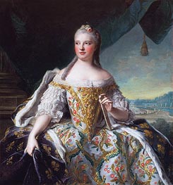 Marie-Josephe of Saxony, Dauphine of France (Madame de France), 1751 by Jean-Marc Nattier | Canvas Print