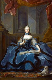 Madame Adelaide daughter of Louis XV holding a Book of Music | Jean-Marc Nattier | Painting Reproduction