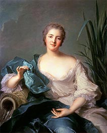 Madame Marie-Henriette Berthelot de Pleneuf, 1739 von Jean-Marc Nattier | Leinwand Kunstdruck