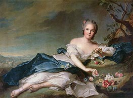 Henrietta Maria of France as Flora, 1742 von Jean-Marc Nattier | Leinwand Kunstdruck
