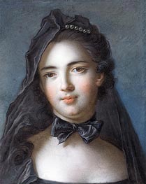 The Princess of Beauveau (Sophie Charlotte de la Tour D'Auvergne), n.d. von Jean-Marc Nattier | Papier-Kunstdruck