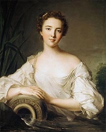 Louise Henriette de Bourbon-Conti, Later Duchesse d'Orléans | Jean-Marc Nattier | Painting Reproduction