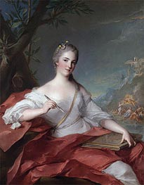 Marie-Geneviève Boudrey as a Muse, 1752 by Jean-Marc Nattier | Canvas Print