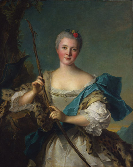 Jean-Marc Nattier | Portrait of Madame de Pompadour as Diana, 1752 | Giclée Canvas Print