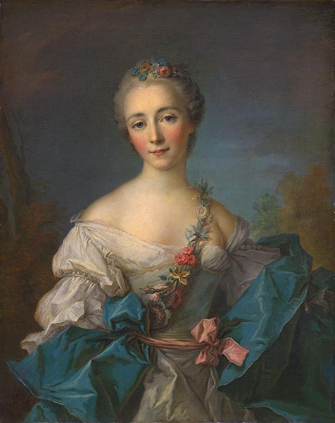 Portrait of a Lady, c.1750/60 | Jean-Marc Nattier | Giclée Leinwand Kunstdruck