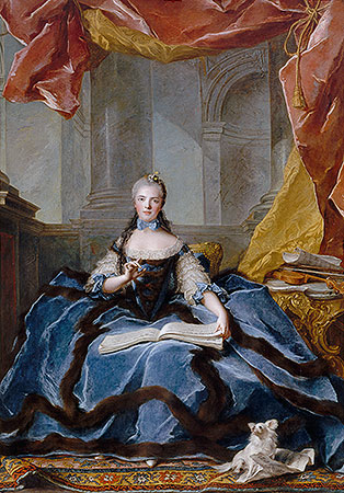 Marie-Adelaide of France, 1758 | Jean-Marc Nattier | Giclée Leinwand Kunstdruck