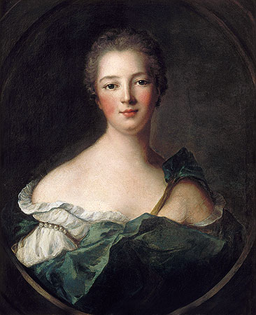 Jeanne-Antoinette Poisson, Marquise de Pompadour, c.1748 | Jean-Marc Nattier | Giclée Leinwand Kunstdruck