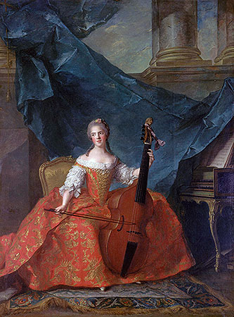 Anne-Henriette of France, 1754 | Jean-Marc Nattier | Giclée Leinwand Kunstdruck