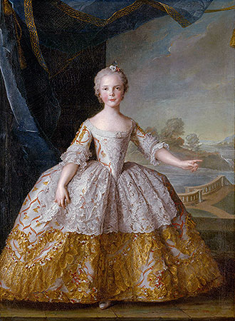 Isabelle of Parma as a Child, 1749 | Jean-Marc Nattier | Giclée Leinwand Kunstdruck