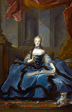 Madame Adelaide daughter of Louis XV holding a Book of Music, n.d. | Jean-Marc Nattier | Giclée Leinwand Kunstdruck