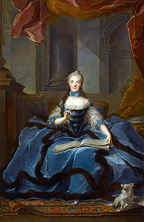 Madame Adelaide, Tochter von Ludwig XV., hält ein Musikbuch, n.d. | Jean-Marc Nattier