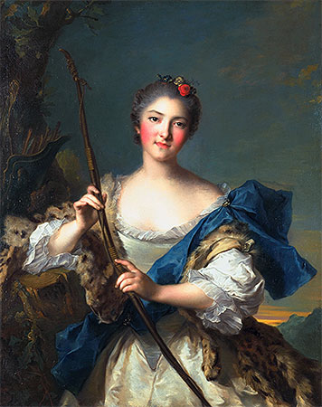 Mademoiselle de Migieu als Diana, 1742 | Jean-Marc Nattier
