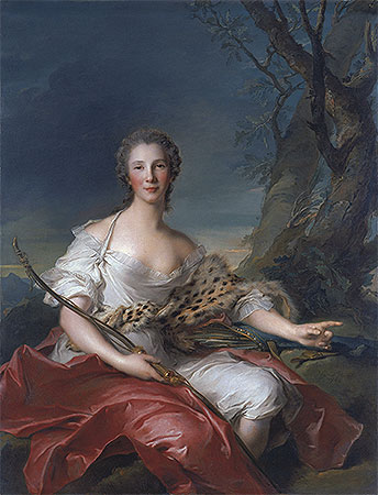 Jean-Marc Nattier | Portrait of Madame Bouret as Diana, 1745 | Giclée Canvas Print