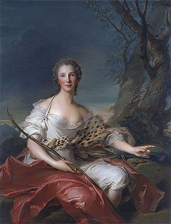 Portrait of Madame Bouret as Diana, 1745 | Jean-Marc Nattier