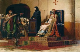 Pope Formosus (816-896) and Pope Stephen VII in 897, 1870 by Jean-Paul Laurens | Canvas Print