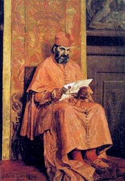 Der Kardinal, 1874 von Jean-Paul Laurens | Leinwand Kunstdruck