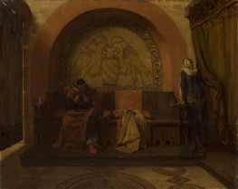 Die Trennung von König Robert und Bertha, 1883 von Jean-Paul Laurens | Giclée Leinwand-Kunstdruck