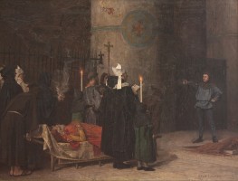 Die Beerdigung von Wilhelm dem Eroberer, 1876 von Jean-Paul Laurens | Giclée Leinwand-Kunstdruck
