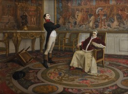 Begegnung zwischen Napoleon und Papst Pius VII. ..., n.d. von Jean-Paul Laurens | Giclée Leinwand-Kunstdruck