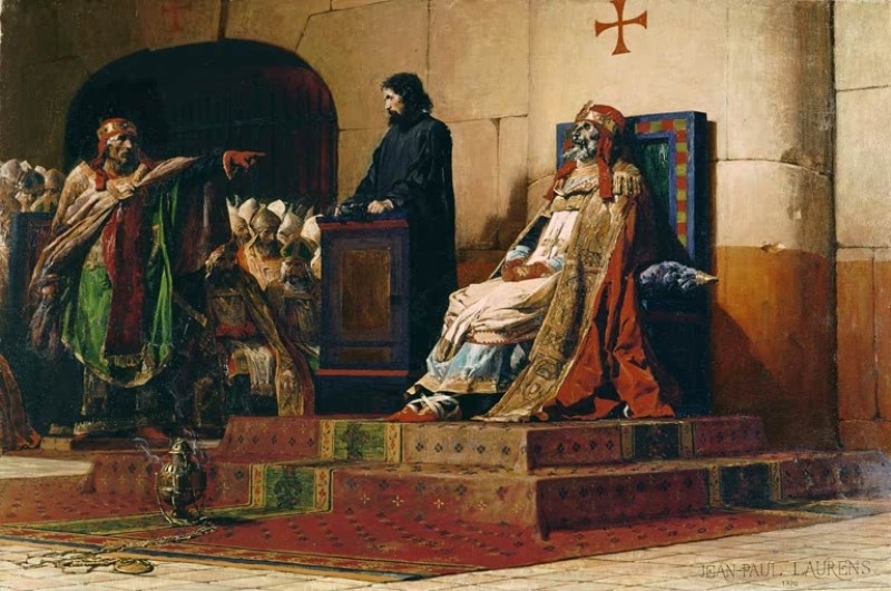 Pope Formosus (816-896) and Pope Stephen VII in 897, 1870 | Jean-Paul Laurens | Giclée Canvas Print