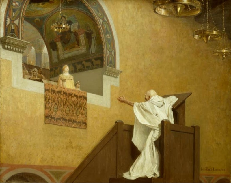 Saint John Chrysostom and Empress Eudoxie, 1893 | Jean-Paul Laurens | Giclée Canvas Print