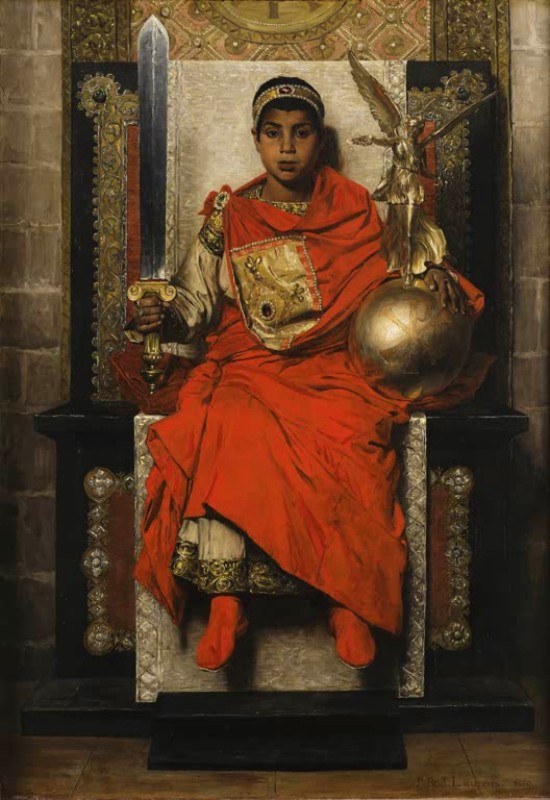 Der byzantinische Kaiser Honorius, 1880 | Jean-Paul Laurens | Giclée Leinwand-Kunstdruck