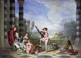 The Music Party (Les charmes de la vie), c.1717/18 by Watteau | Canvas Print