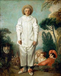 Pierrot (Gilles) | Watteau | Gemälde Reproduktion