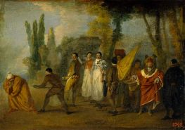 Satire auf Ärzte | Watteau | Gemälde Reproduktion