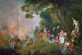 Pilgrimage to Cythera, c.1718/19 by Watteau | Canvas Print