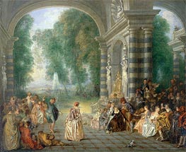 Pleasures of the Ball | Watteau | Painting Reproduction