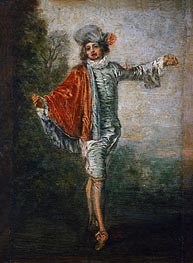 L'Indifferent, c.1717 by Watteau | Canvas Print
