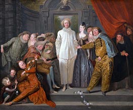 Watteau | Italian Comedians | Giclée Canvas Print