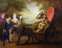 The Harlequin, Emperor of the Moon, c.1712 by Watteau | Canvas Print