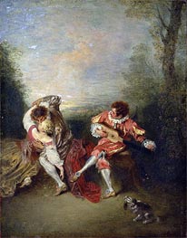 The Surprise, n.d. by Watteau | Canvas Print
