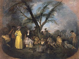 The Rest | Watteau | Painting Reproduction