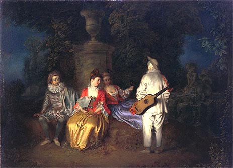 The Foursome (La Partie Quarree), c.1713 | Watteau | Giclée Canvas Print