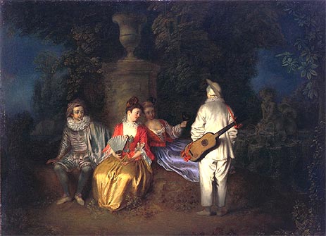 Das Quartett (La Partie Carrée), c.1713 | Watteau