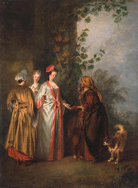 Die Wahrsagerin, c.1710 | Watteau