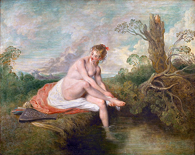 Diana Bathing, c.1715/16 | Watteau | Giclée Canvas Print
