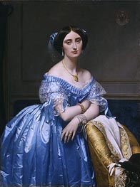 Princesse Albert de Broglie, 1853 von Ingres | Leinwand Kunstdruck