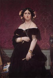 Madame Moitessier, 1851 von Ingres | Leinwand Kunstdruck