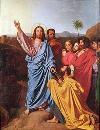 Jesus Returning the Keys to St. Peter, 1820 by Ingres | Canvas Print