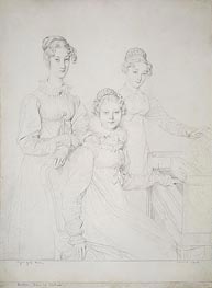 Ingres | The Kaunitz Sisters (Leopoldine, Caroline and Ferdinandine) | Giclée Canvas Print